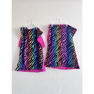 Throwback 2010s Neon Zebra Pillowcase Covers Lisa Frank Style Justice